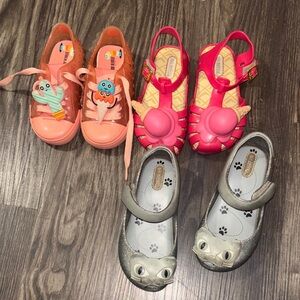 Mini Melissa Pink and Silver Kids Sandals Set